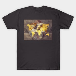 world map brown #map #worldmap T-Shirt